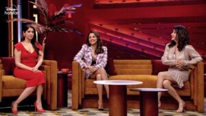Karan Johar Instagram - These fabulous ladies are all set to spill some piping hot Koffee!🤭 #HotstarSpecials #KoffeeWithKaranS7, Episode 12 streaming from this Thursday 12am only on Disney+ Hotstar. @disneyplushotstar @gaurikhan @maheepkapoor @bhavanapandey @apoorva1972 @aneeshabaig @jahnviobhan @dharmaticent