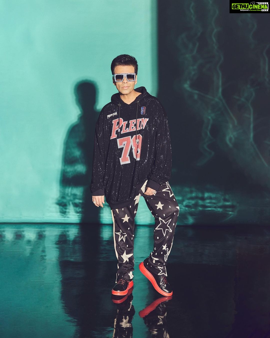 Karan Johar Instagram - Photobombed by my shadow…( I tried to find a deep meaning into this ! There is none) styled by @ekalakhani 📷 @sheldon.santos