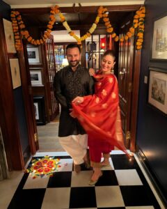 Kareena Kapoor Instagram - This is Us ❤️ From mine to yours… Happy Diwali friends ❤️ Stay Blessed ❤️