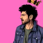 Kartik Aaryan Instagram - Even The Crown can’t mess with The Hair🙆🏻‍♂️ .... #Repost @jassillustrate Kartik with the krown👑 @kartikaaryan