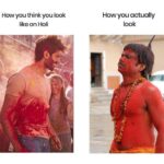 Kartik Aaryan Instagram - 😂😂 #BhoolBhulaiyaa2 👻 Sir Holi ke din same hi lagte hain sab #Repost @aneesbazmee Happy Holi from the cast and crew of #BhoolBhulaiyaa2 👻 #HappyHoli