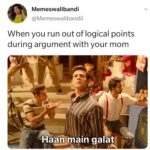 Kartik Aaryan Instagram - Mummy kabhi galat nahi hoti #Raghu Mumma’s boy 👦🏻 #HaanMainGalat 😂🔥 #LoveAajkal ... #Repost @memeswalibandi This line deserves the "Best Come Back" award 😎
