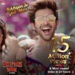 Kartik Aaryan Instagram – #AnkhiyonSeGoliMare becomes the most Viewed Video in 24hrs !! 15 MILLION VIEWS ALREADY 😍😍😍 #PatiPatniAurWoh 👫💃🏻
@farahkhankunder 
@bhumipednekar @ananyapanday @mudassar_as_is @bhushankumar @junochopra @brstudiosllp @mikasingh @tulsikumar15 @tanishk_bagchi @shabbir_ahmed9 @tseriesfilms @tseries.official