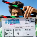 Kartik Aaryan Instagram - #Dostana2 Begins !!! 👫🚶🏻‍♂️🌈 @karanjohar @janhvikapoor @itslakshya @collindcunha ❤️ Chandigarh, India