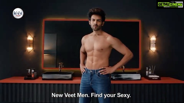 Kartik Aaryan Instagram - Found my Sexy 🔥 Thrilled to be d face of @veetmenindia 🤟🏻😁 #FindYourSexy ✌🏻