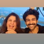 Kartik Aaryan Instagram – Beauty and the Feast 😍😋 Thank you @farahkhankunder (the cutest girl) for #MetGalaOfLokhandwala n always being the best host ❤️❤️