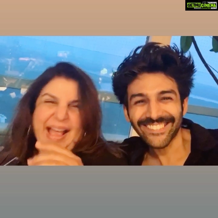 Kartik Aaryan Instagram - Beauty and the Feast 😍😋 Thank you @farahkhankunder (the cutest girl) for #MetGalaOfLokhandwala n always being the best host ❤️❤️