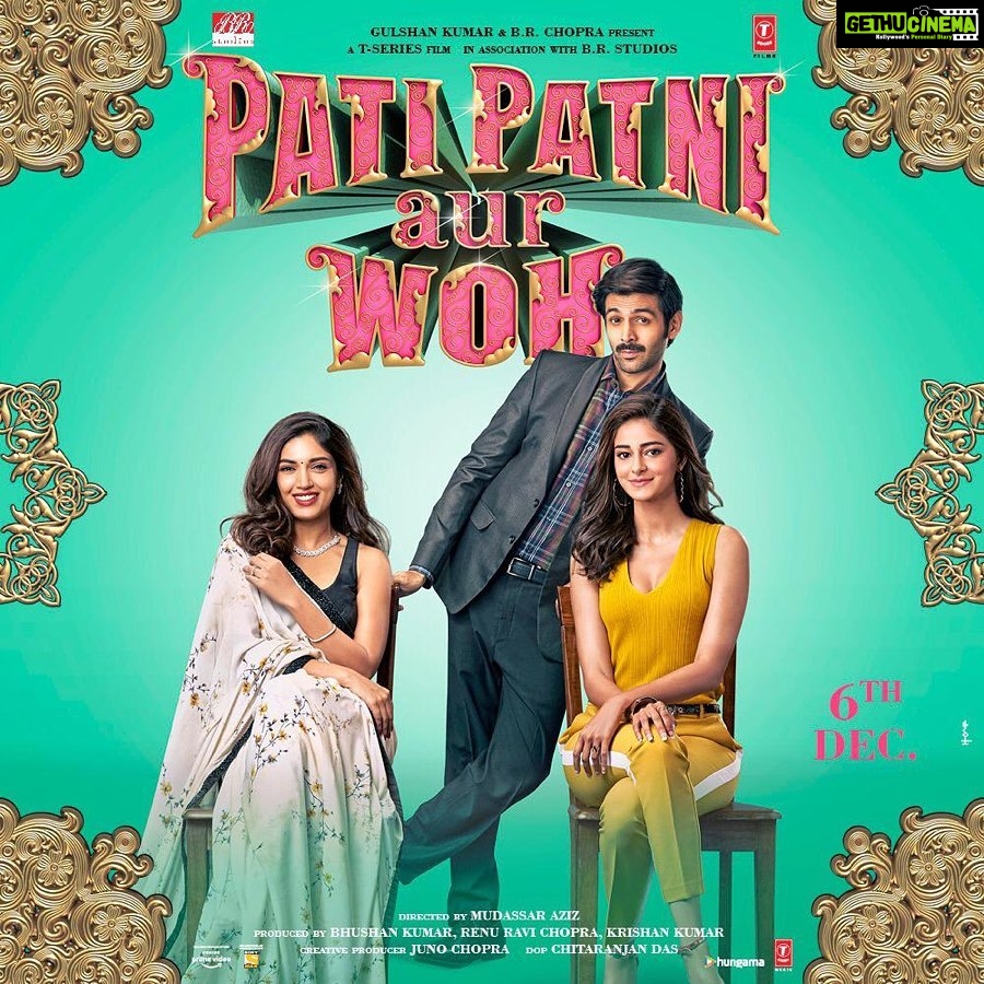 Kartik Aaryan Instagram - #ChintuTyagi is always βRightβ Even if he is on the left !ππ€«β€οΈ #PatiPatniAurWoh π«ππ» ... @bhumipednekar @ananyapanday @mudassar_as_is @aparshakti_khurana @bhushankumar @junochopra @brstudiosllp @tseriesfilms @tseries.official