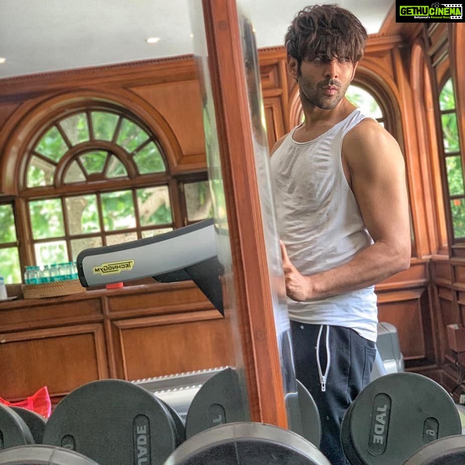 Kartik Aaryan Instagram - Lets do this !! 😤 (Pose n click )