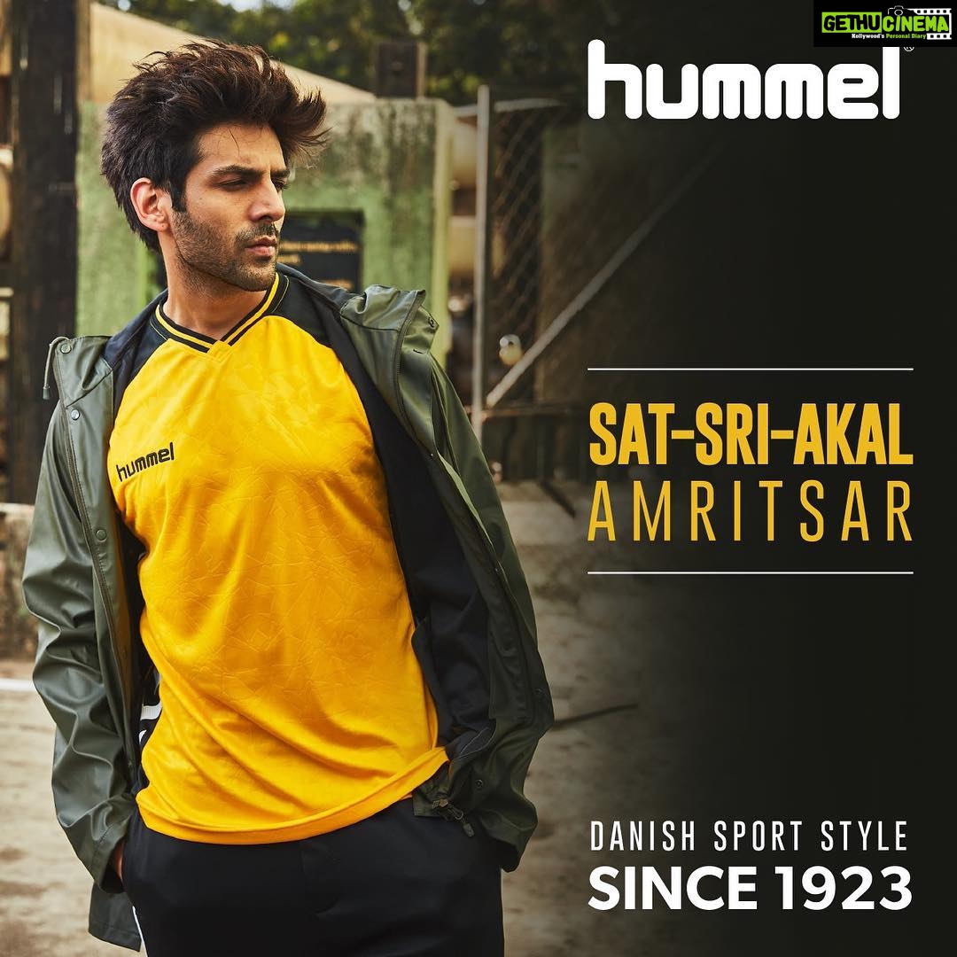 Kartik Aaryan Instagram - See you tomorrow #Amritsar !! ❤️ Launch of #Hummel at Trillium Mall 6pm🤟🏻@hummelindia 🏃🏻♂️