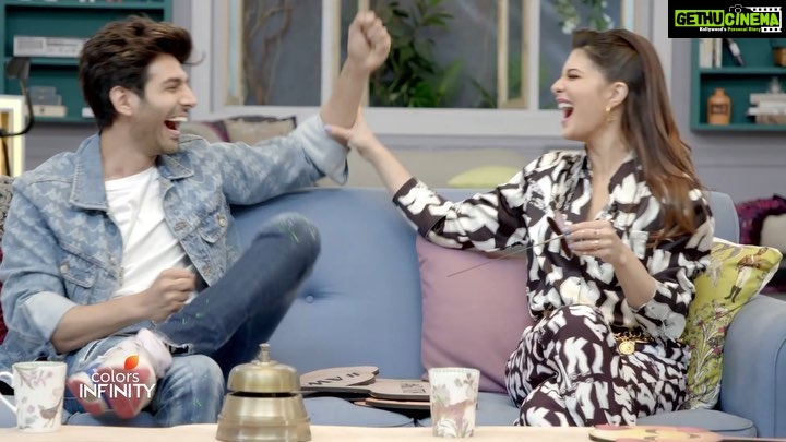 Kartik Aaryan Instagram - Has mat pagli.. @jacquelinef143 🤣 🤣 @nehadhupia 😘#bffswithvogue