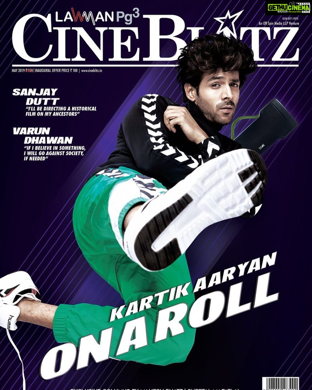 Kartik Aaryan Instagram - Cineblitz का May २०19 कवर ❤️❤️ @cineblitzofficial 🙏🏻 📸 - @taras84 Styling - @ishabhansali Hmu - @milankepchaki @vickysalvi22