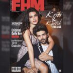 Kartik Aaryan Instagram - #LukaChuppi with @kritisanon ❤️ on the Cover of @fhmindia 🔥 Shot by my famous friend @rohanshrestha !!