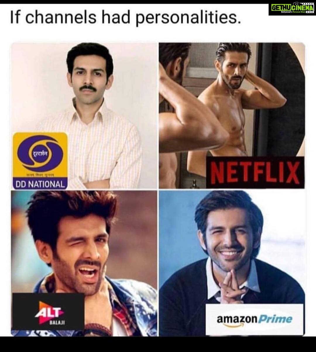 Kartik Aaryan Instagram - Chintu Tyagi viral ho gaye 🤣 #PatiPatniAurWoh ❤️ Itna saara pyaar dene ke liye unki taraf se dhanyawad 🙏🏻 Abhi Woh ke saath ghoom rahe hai🤭 jaldi milenge patni ke saath 😂 @bhumipednekar @ananyapanday