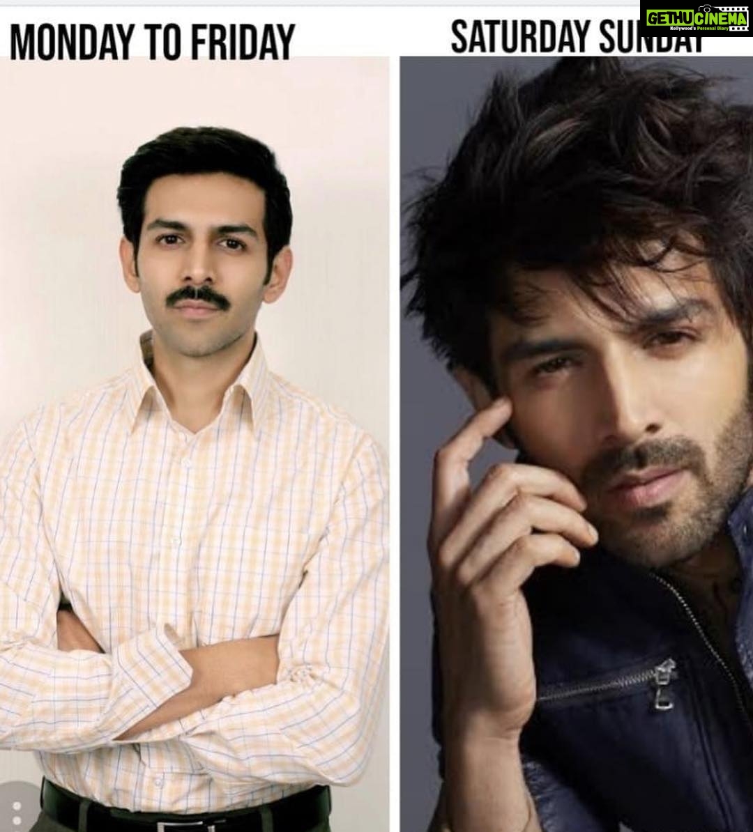 Kartik Aaryan Instagram - Chintu Tyagi viral ho gaye 🤣 #PatiPatniAurWoh ❤️ Itna saara pyaar dene ke liye unki taraf se dhanyawad 🙏🏻 Abhi Woh ke saath ghoom rahe hai🤭 jaldi milenge patni ke saath 😂 @bhumipednekar @ananyapanday