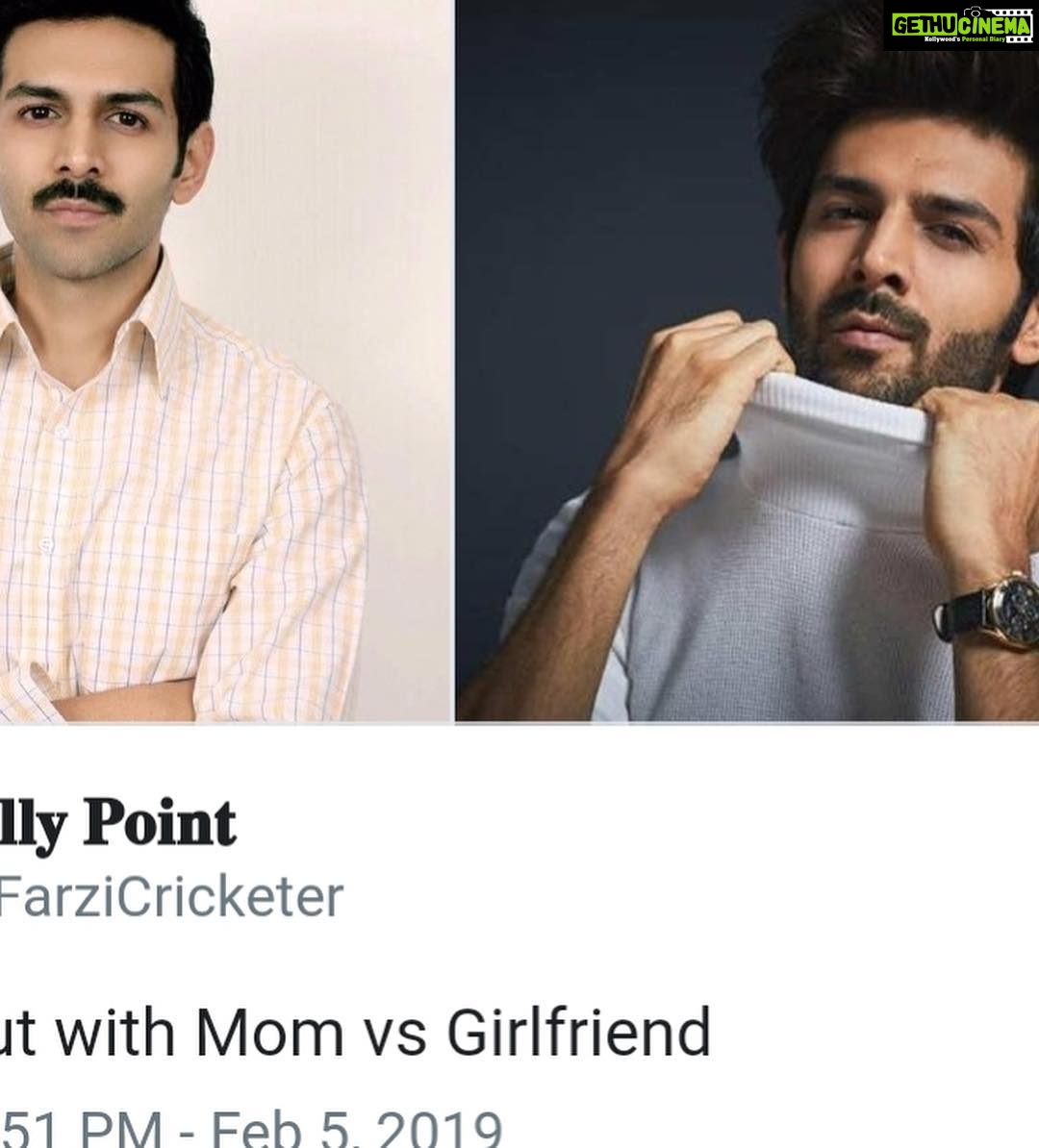 Kartik Aaryan Instagram - Chintu Tyagi viral ho gaye 🤣 #PatiPatniAurWoh ❤️ Itna saara pyaar dene ke liye unki taraf se dhanyawad 🙏🏻 Abhi Woh ke saath ghoom rahe hai🤭 jaldi milenge patni ke saath 😂 @bhumipednekar @ananyapanday