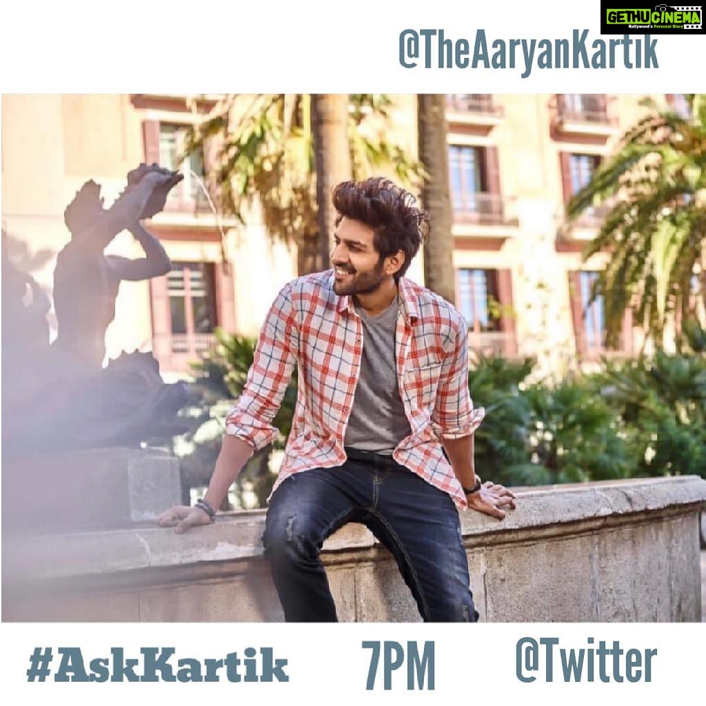 Kartik Aaryan Instagram - #AskKartik on Twitter today at 7 pm ❤️❤️