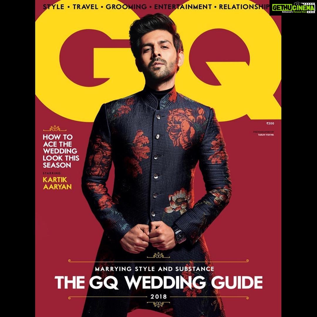 Kartik Aaryan Instagram - On The Special Cover of #GQ !!😎🤗 @GqIndia On Stands Now 🤓 📷 #TarunVishwa Stylist: @vijendra.bhardwaj Assistant stylist: @tanster24 Hair: @bashirsayyed.hair Make-up: @waheedahmedshaikh Production: @magzmehta