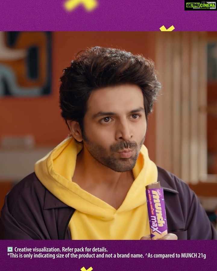 Kartik Aaryan Instagram - Xtra Crunchy Xtra Choco #Munch