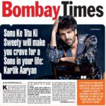 Kartik Aaryan Instagram – So many amazing Reviews coming in !!!!🤩🤩
Thank u  for showering Sonu wid so much love 💙
Thank you @bombaytimes 
@maddymatters_  @tanvi2398 
@thetimesofindia 
#SonukeTitukiSweety 
IN THEATRES NOW 👊🏻💔