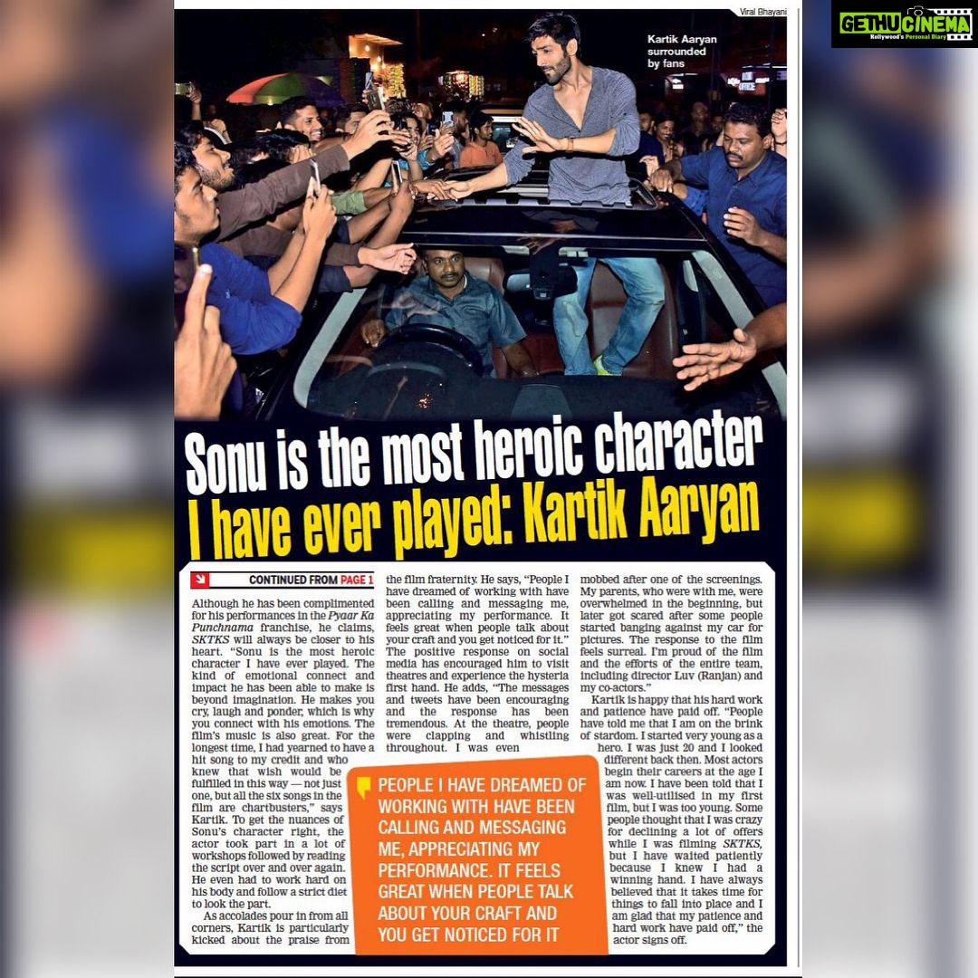 Kartik Aaryan Instagram - @bombaytimes today ♠