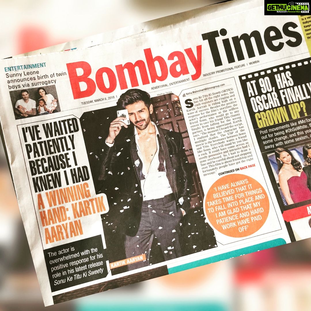 Kartik Aaryan Instagram - @bombaytimes today ♠
