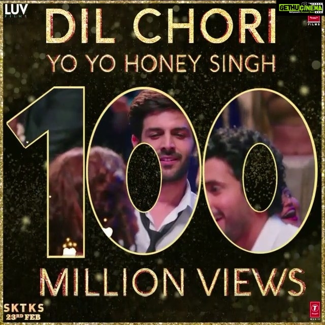 Kartik Aaryan Instagram - Aaj pata chala 100 MILLION mein kitne zero hote hai !! π€ 100000000 views- #DilChori π€π»π @yyhsofficial @boscomartis @nushratbharucha @mesunnysingh @luv_films @gargankur82 #luvranjan @tseries.official