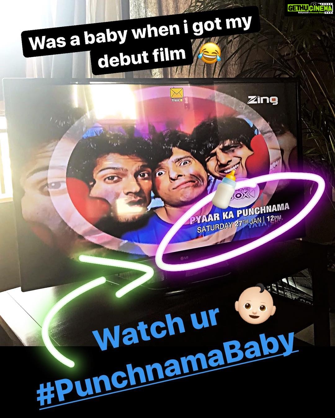 Kartik Aaryan Instagram - This is where #PunchnamaBaby πΆπ» was born My Debut Film #Pyaarkapunchnama 1 on tv πΊ Jan27th #TimeFlies