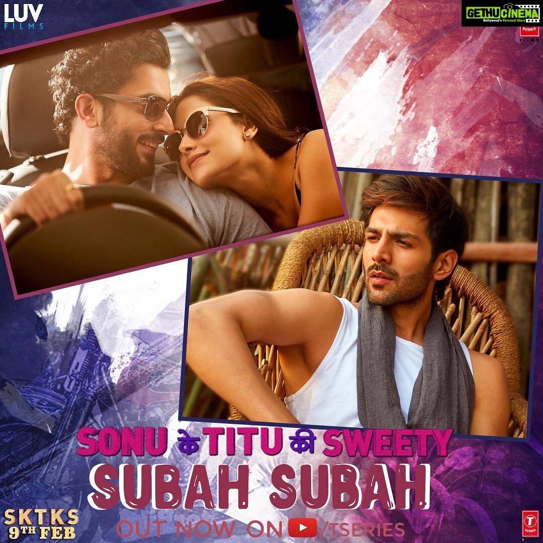 Kartik Aaryan Instagram - Ye lijiye #SubahSubah 1st Romantic Track of 2018 ❤️ Link in Bio to watch the song !! #ArijitSingh @prakritikakarofficial @amaal_mallik #Kumaar @boscomartis @nushratbharucha @mesunnysingh @luv_films @tseries.official #LuvRanjan @gargankur82 #sonuketitukisweety @sonutitusweety