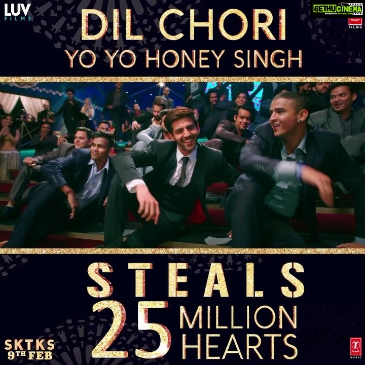 Kartik Aaryan Instagram - 25 Million Views in 3 days !!! @yyhsofficial #Dilchori 😍😍😍 Thank you for all the love @nushratbharucha @mesunnysingh #Luvranjan @tseries.official @sonutitusweety @luv_films @gargankur82