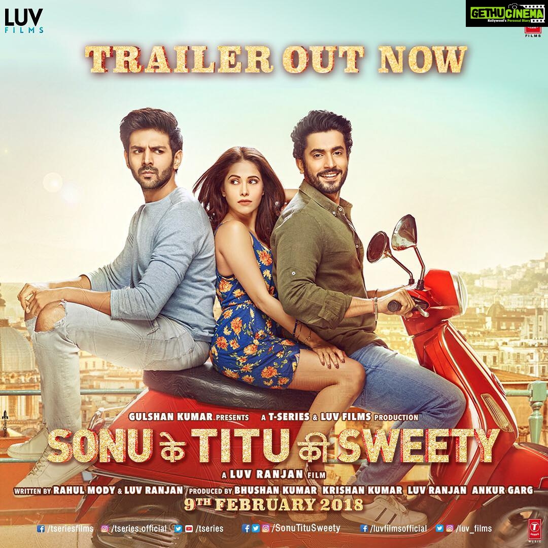 Kartik Aaryan Instagram - BROMANCE vs ROMANCE Doston Dosti ko jitaana hai 👊🏻 Guys go watch #SonuKeTituKiSweety trailer LINK IN BIO