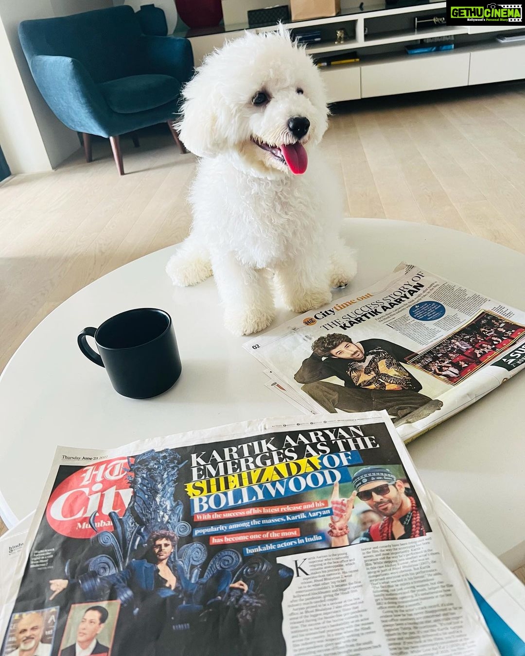 Kartik Aaryan Instagram - My constant Cheerleader πΎπ€
