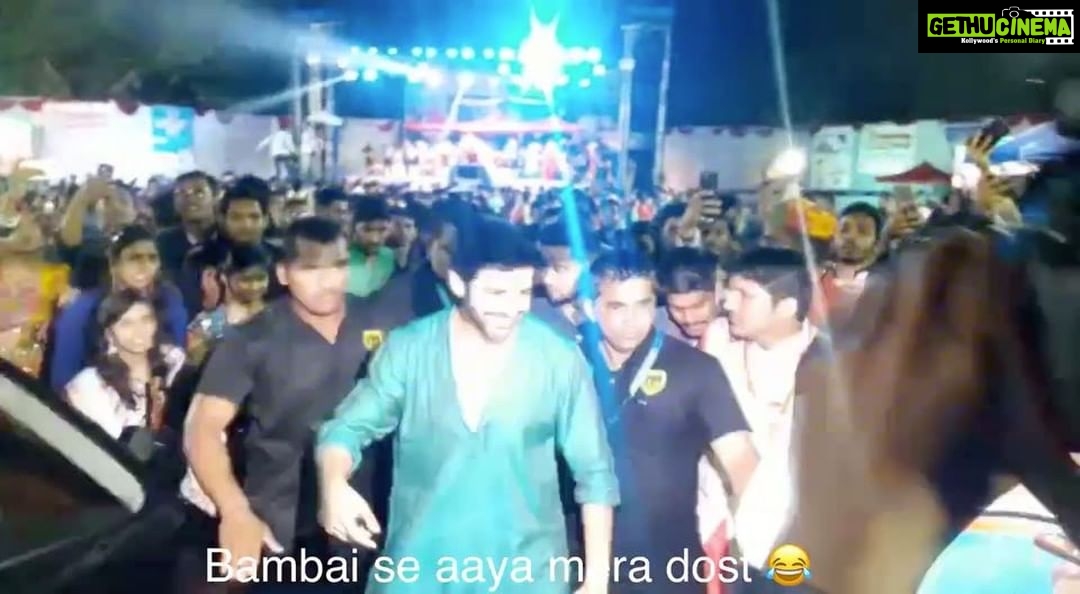 Kartik Aaryan Instagram - Warm welcome with this song haha #Navratri #Pune #Lastnight Pune, Maharashtra
