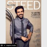 Kartik Aaryan Instagram - #Repost @maxim.india ・・・ Cool guy @kartikaaryan casually chilling on the Cover of #MaximSteed this month, wearing customised @fbbonline. Styled by @ishabhansali Photographed by @taras84 -- #KartikAaryan #Maxim #Steed #ManOfStyle #PersonalStyle