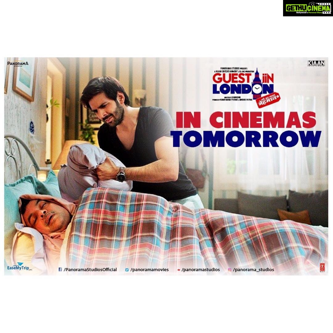 Kartik Aaryan Instagram - #GuestiinLondon #Tomorrow ❤️❤️