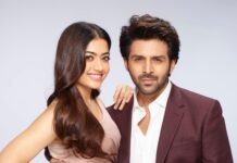 Kartik Aaryan Instagram - Meet My Wow Partner ❤️ @kartikaaryan @rashmika_mandanna @wowskinscienceindia