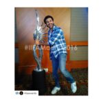 Kartik Aaryan Instagram - Trophy ne mujhe utha liya ;) #Repost @iifaawards with @repostapp. Super enthusiastic @kartikaaryan was full of life at #IIFAMadrid2016 voting weekend today!
