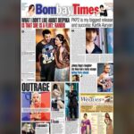 Kartik Aaryan Instagram - Mom was happy reading the paper this morning ☕️ #johnnydepp #madonna #deepikapadukone #ranbirkapoor #justinbieber #katrinakaif #ladygaga ........ #kartikaaryan👶🏻 Thanx @bombaytimesofficial