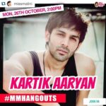 Kartik Aaryan Instagram - #Repost @missmalini ・・・ #TeamMissMalini is hanging out with #KartikAaryan tomorrow at 2pm & they're super excited! You can speak to him too - just a post a comment below saying you'd like to join & we'll pick a few of you to dial in and speak to him LIVE on camera! :) :) #PKP2 #pyaarkapunchnama2 #MMHangouts #cute #bollywood #instabollywood #interview #googlehangout #live #livechat @kartikaaryan