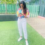 Keerthy Suresh Instagram – Just thought I’ll add some colors to the feed 🤷‍♀️🌈