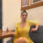 Ketika Sharma Instagram - Cafes and coffees make me a happy girl ☕️ 📷- @shazzalamphotography 🙃 #yellow #skaterdress #mood #coffeelover #coffee #is #life #goodvibes #grateful #loveandlight