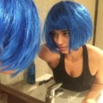 Ketika Sharma Instagram - This blue wig feels like my alter ego 🤓💙 📷 - @shazzalamphotography #blue #hair #wig #chillscenes #loveforacting #characters #moments #mirrorselfie #reflection #justforfun #crazy #stuff #alternative #vibes #postworkout #postoftheday #positivity #love #light #happiness #gratitude