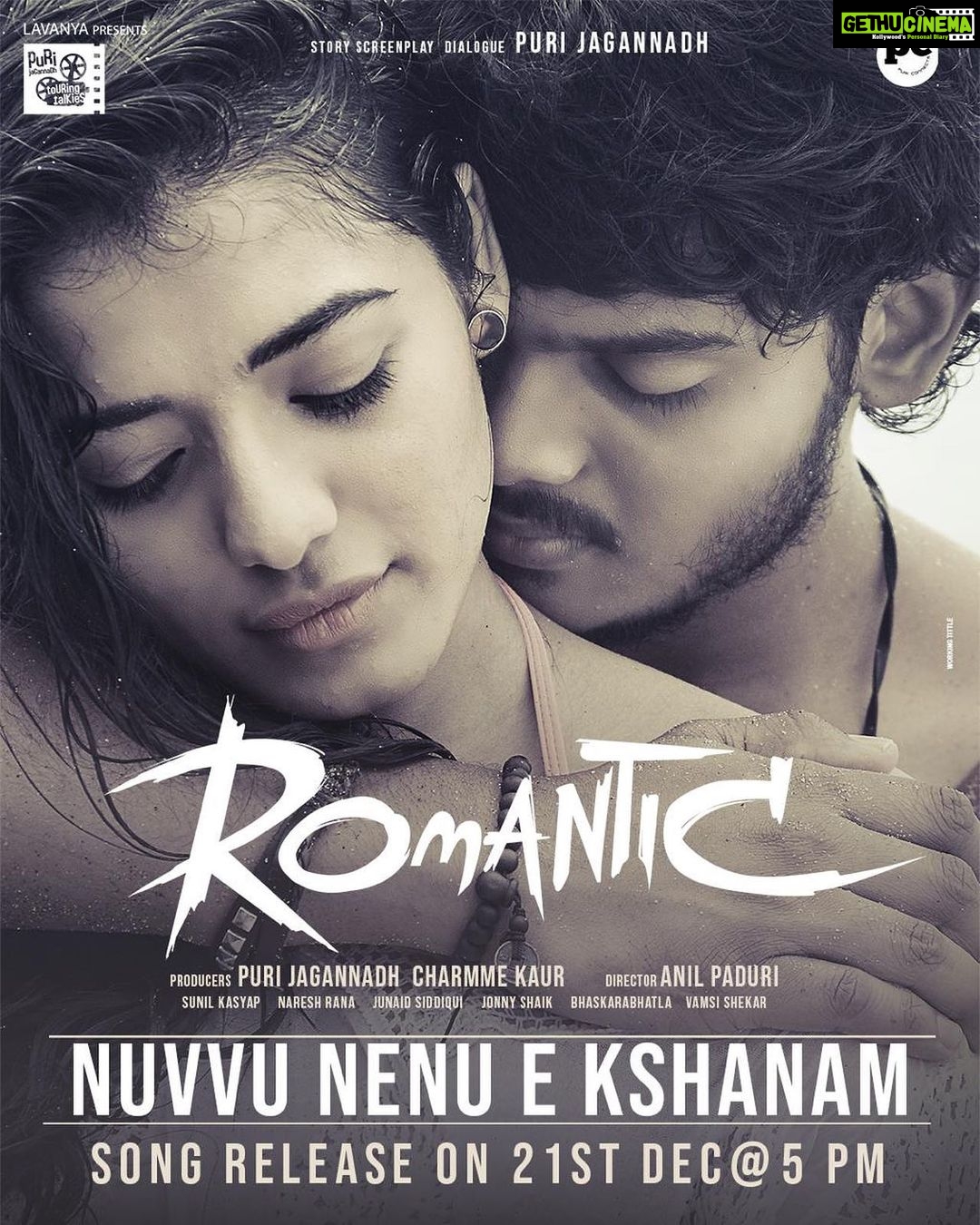 Ketika Sharma Instagram - Get ready to experience the most #Romantic song of the decade #NuvvuNenuEkshanam, Releasing Tomorrow @ 5Pm. Starring @actorakashpuri & @ketikasharma Music #SunilKasyap Directed by @anil.paduri A @purijagannadh @charmmekaur Production. @puriconnects #PCfilm