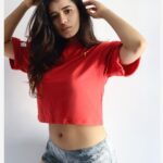 Ketika Sharma Instagram - Love these shots by @shazzalamphotography #athleisure #myfav #style #oversize #crop #sport #puma #danceshorts #red #my #colour #neverletsmedown #loveandlight #positivevibes #grateful #goodday