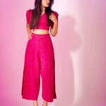Krithi Shetty Instagram - This that pink venom • • Styled by - @ashwin_ash1 & @hassankhan_3 Outfit - @littlethingstudio Earrings - @mnsh.design @almarihyderbad Shot by - @eshaangirri