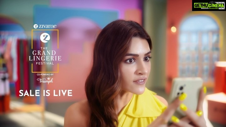 Kriti Sanon Instagram - @officialzivame Grand Lingerie Festival is finally live & how! Get the season's bestselling intimate wear at Upto 70% Off + Free Shipping. Think big discounts and bigger savings on 100+ brands and 50000+ styles! Use my code KRITI15 to get an additional 15% Off! Get, set, shop. #GrandLingerieFestival #zivame #sale #offers #discounts #lingerieshopping #intimatewear #GLF #fashion