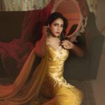 Lavanya Tripathi Instagram - A golden state of mine ✨ . . Styling @manogna_gollapudi Dress @ease_kv @viralmantra Accessories @amrapalijewels Photographer @adrin_sequeira