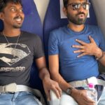 Ma Ka Pa Anand Instagram - When u sit opposite side while take off #atrplane @sarath_kpy @vijaytvpugazh