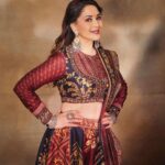 Madhuri Dixit Instagram - Maja Ma! #thursday #thursdaythoughts #majamaonprime #oct6 #lehenga #photooftheday #photoshoot