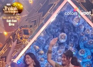 Madhuri Dixit Instagram - Maja Ma with @rashmika_mandanna 👯‍♀️ #majama #MajaMaOnPrime #jhalakdikhlajaa #BoomPadi #boompadiwithmadhuri #oct6
